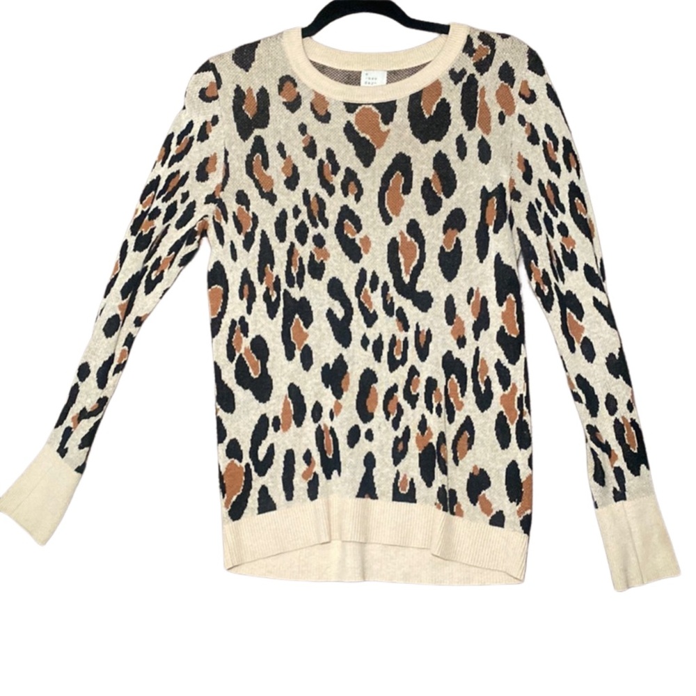 A NEW DAY Cheetah print pullover sweater